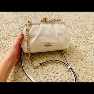 Coach White. Crossbody cloud bag